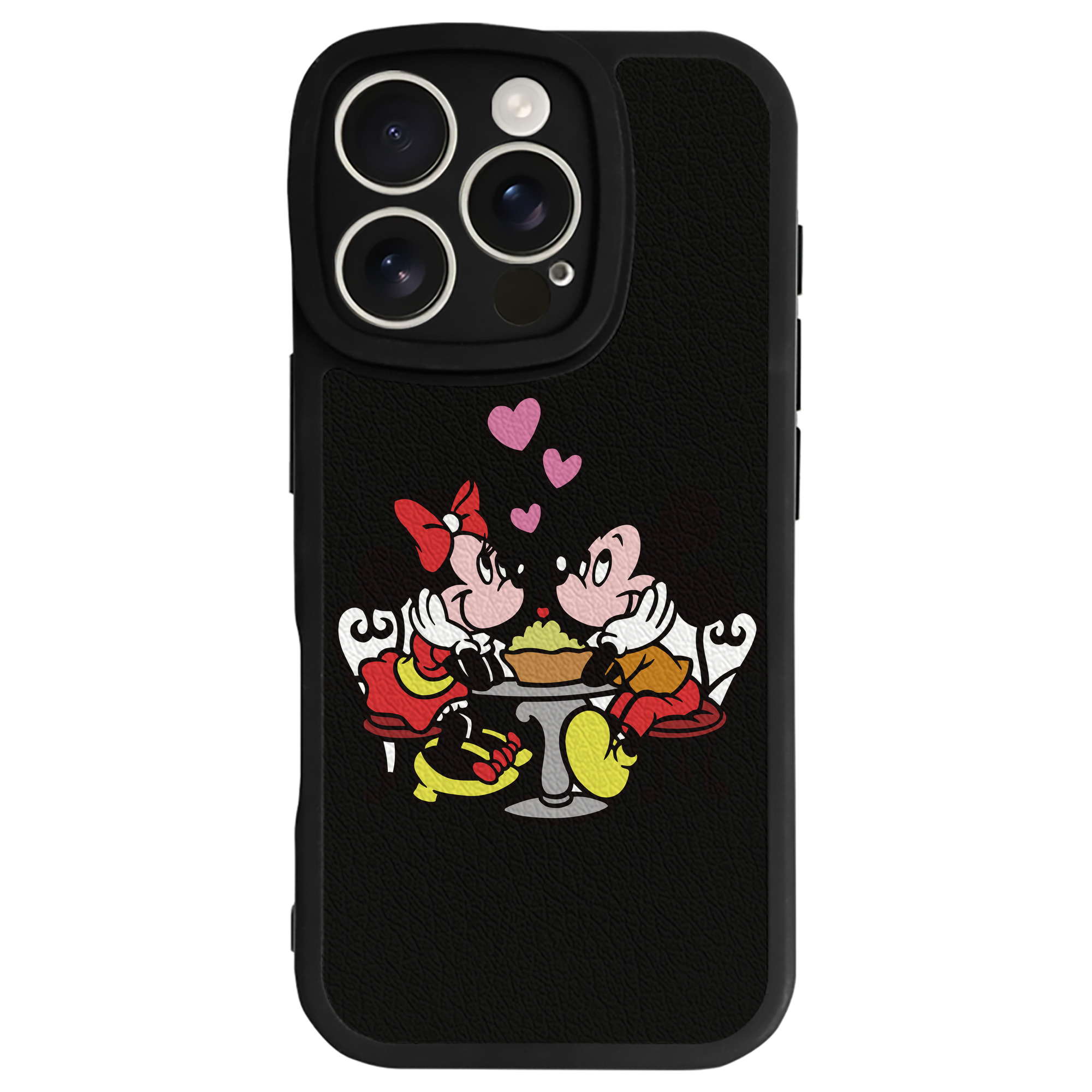 （画像用） ミッキーマウス Mickey Mouse 【iPhone 16シリーズ対応】シリコンスマホケース（レザー調） 材質：シリコン
